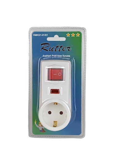 Rutter Rmkd1 Anahtarlı Priz Akım Koruma 3500w Güç Çocuk Koruma Ki