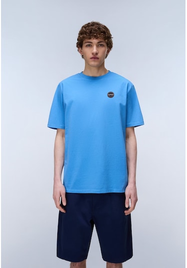 Napapijri S-badge Ss 1 Erkek T-shirt-33139 Mavi