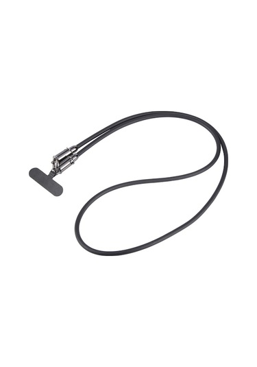 Rogfer Type-c - 8 Pin Silikon Veri Kablosu Telefon Anti-kayıp Crossbody Kordon, Uzunluk: 1.2m Siyah