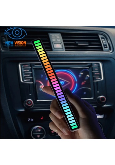 Sese Duyarlı Ritim Çubuğu,rgb 32led Işık Araç İçi Ekolayzer