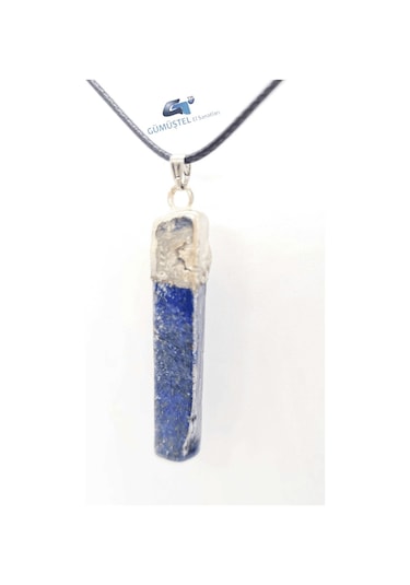 Sertifikalı Doğal Taş Lapis Lazuli Kolye Zincir Hediyeli Çok REnkli