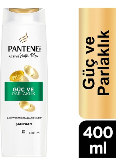 Pantene Güç Ve Parlaklık Şampuanı 400 Ml Beyaz