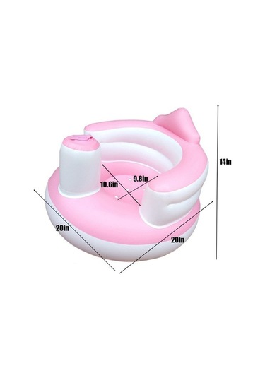 Pazly Şişme Bebek Koltuğu - Taşınabilir Beslenme, Banyo, Oyun Sandalyesi Mavi