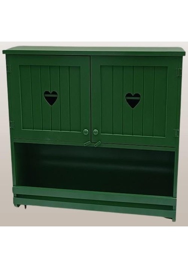 Hobi Adn 90356 Mutfak Dolap Terek Kalp Kapaklı Ahşap Mdf Parlak Yeşil El Yapım