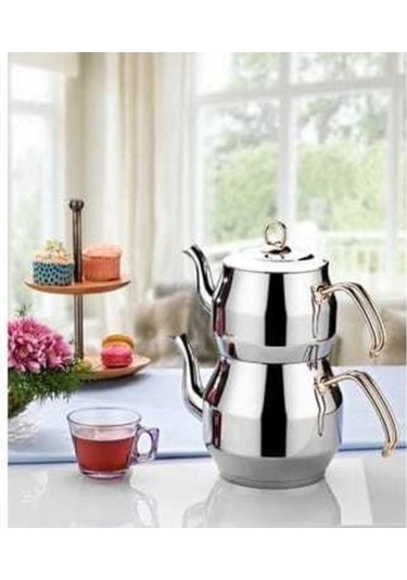 İnter Çelik Köşem Çaydanlık Sade Aile Boyu Çelik