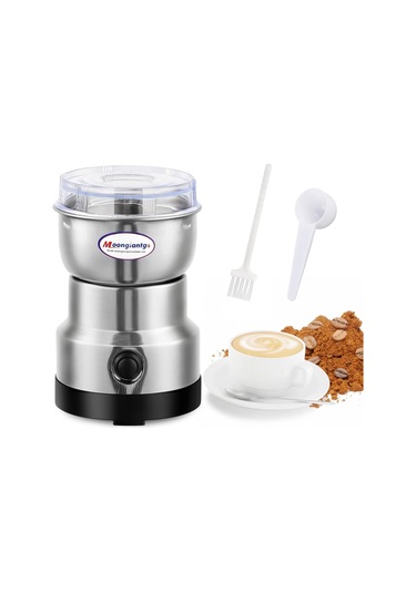 Mini Baharat Kahve Öğütücü Elektrikli 10s Hızlı Öğütücü Çok İşlevli Parçalama Makinesi Kuru Tahıl Değirmeni Baharat Tohumları Pirinç Çekirdeği Çeşniler İçin Gümüş, 110v Siyah