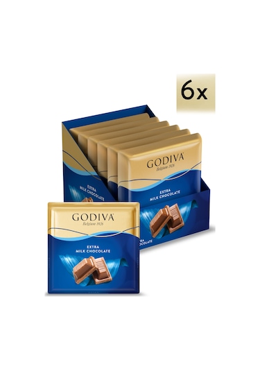 Godiva Bol Sütlü Kare Çikolata 6 x 60 G