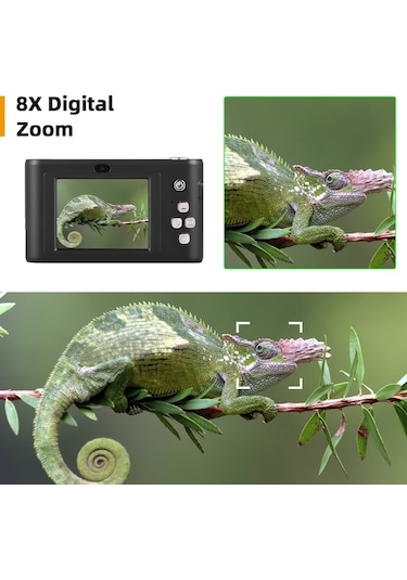 Trendooze Springsun 1080p Dijital Kamera 50mp Fotoğraf Çift Lens 2.4 İnç Ekran 8x Dijital Zoom 32gb Tf Kart Gx