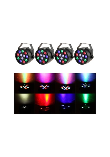 Gajeena 30w Rgbw 12 Led Işık Profesyonel Sahne Parlaması - Dmx-512 Kontrol, Stroboskop Efekti, Ac 90-240v Avrupa Standartı Diğer