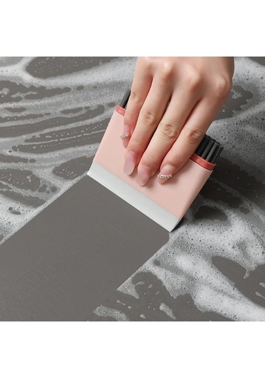 Tongdashop 3 Renkli Çift Fonksiyonlu Mini Cam Sileceği Ve Buğu Önleyici Fırça - Banyo Mutfak Ayna Temizliği