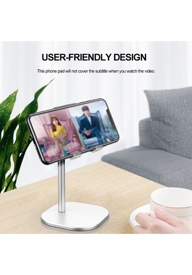 Geeksen Zzj-1 Standlı Telefon Tutucu, Tüm Telefonları Destekleyen Alüminyum-abs Malzeme, Siyah Standart Tip Masaüstü Stüdyo