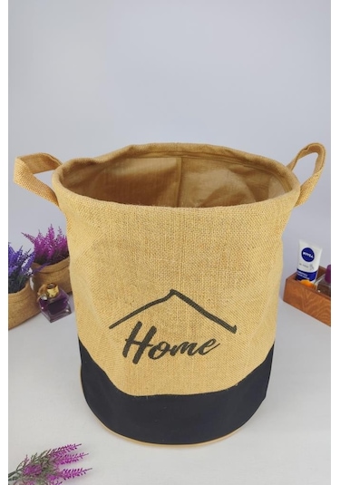 Digithome Hasır Çok Amaçlı Düzenleyici Organizer Mini Yuvarlak Sepet Siyah - Cly-j1013