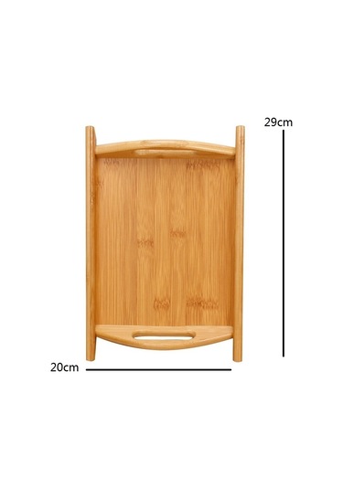 Sones Bambu Binaural Çay Seti Tepsi Ekmek Sergileme Tepsisi, Boyut: 29x20cm Diğer
