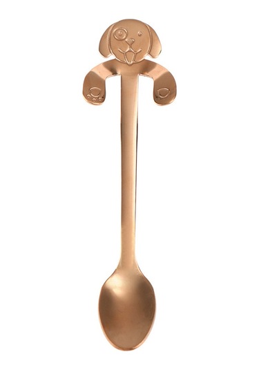 Konesam 304 Paslanmaz Çelik Köpek Figürlü Kupa Asma Kahve Kaşığı - Rose Gold 2 Numara, Yiyecek Dereceli, Temizliği Kolay Diğer