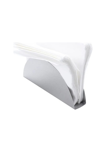 Düz Yaratıcı Fan Şeklinde Sektör Paslanmaz Çelik Peçetelik Organizatör Konteyner Doku Tutucu Kılıf Kutuları Masa Dekorasyon