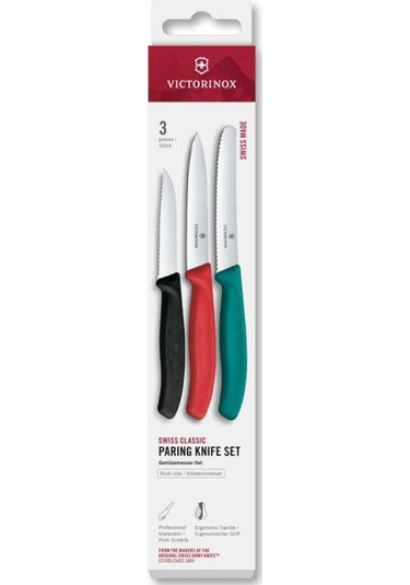 Victorinox 6.7116.34c1 Swiss Classic 3lü Bıçak Set, Renkli Çok Renkli