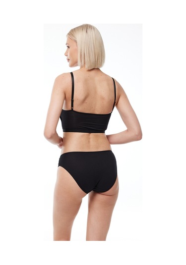 Malabadi Kadın Siyah 3 Lü Paket Pamuk Elastan Dantelli Slip Külot 149 Siyah