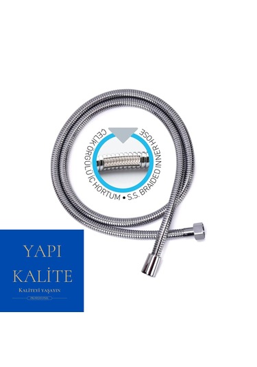 Nirvana Çelik Örgülü Kopmaz Dolanmaz Banyo Duş Spiral Hortumu 175 Krom