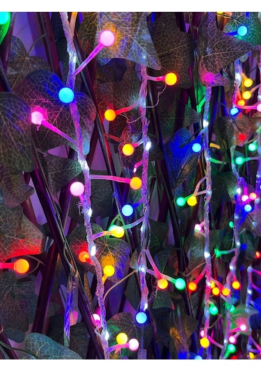Jasper Yapay Çit Akardiyon 120cmx3m Ve Renkli Dekoratif Fonksiyonlu Işık 5 Metre