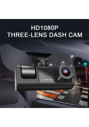 Tongxida 3 Kameralı 1080p Araç Kamerası: Gece Görüşlü, Wifi Bağlantılı, 140 Geniş Açı, 32gb Hafıza Kartı Dahil, Ipx6 Koruma