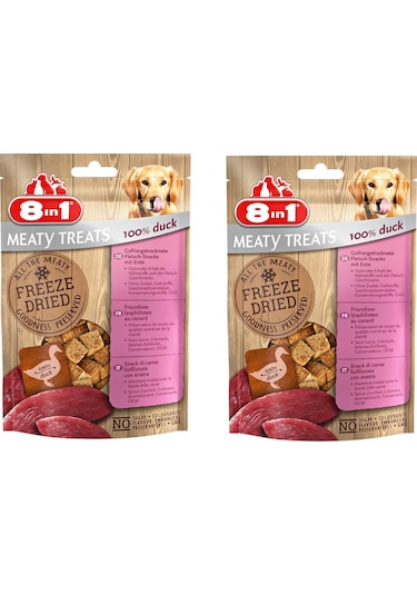 8in1 Freeze Dried Ördekli Köpek Ödülü 50 Gr. X 2 Adet
