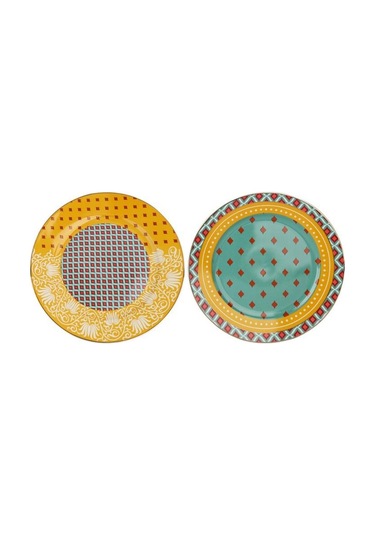 Lucky Art Eliana Bone Porselen Karışık Desenli 4 Lü Tabak Seti 27 Cm Lyhd 578