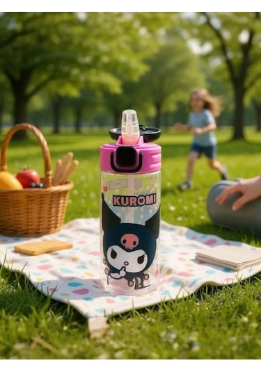 Kuromi 500 Ml Plastik Matara 3413 Çok Renkli