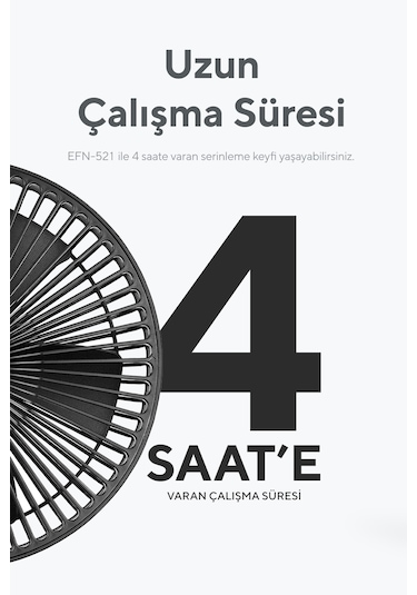 Everest Efn-521 Masaüstü Şarj Edilebilir Siyah