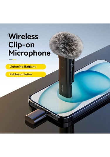 Ulanzi Wm-10 Iphone 11/12/13/14 Uyumlu Kablosuz Yaka Mikrofonu