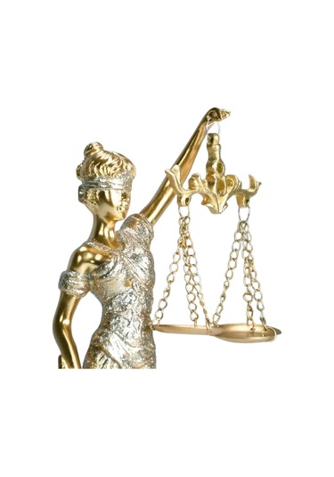 Themis Adalet Terazisi Heykeli Ve Dünya Biblo Gold 24cm