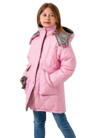 Kız Çocuk Kapitone Model Fermuar Kapama Kapüşonu Çıkabilen Astarlı Ayıcık Aksesuarlı Pembe Renk Mont Pembe Kız Çocuk Kapitone Model Fermuar Kapama Kapüşonu Çıkabilen Astarlı Ayıcık Aksesuarlı Pembe Renk Mont Pembe