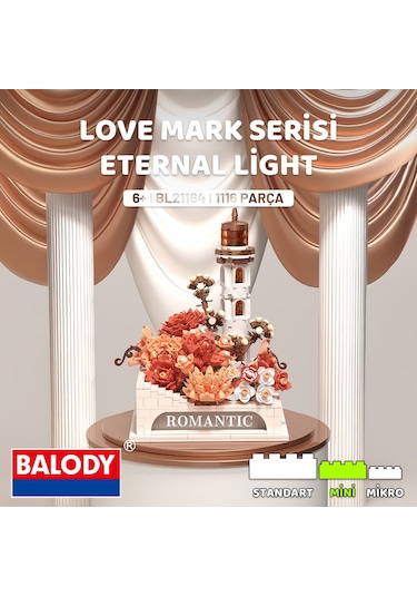 Balody Eternal Light Love Mark Serisi Bl21164 Mini Blok Yapı Oyuncakları Seti