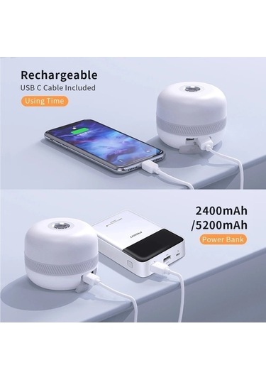 Artfulabode Wondernest Şarj Saat Lv10 Kamp Feneri El Edilebilir Beyaz 230 Gh Beyaz