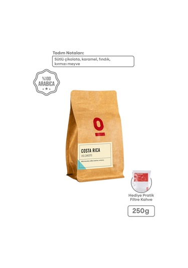 Costa Rica Volcancito Natural Anaerobik Arabica Kahve - 250 g | Sütlü Çikolata & Toffee Aromalı