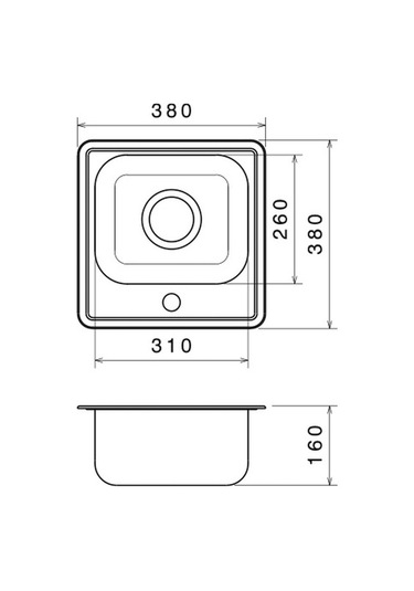 Bloom Paslanmaz Düz Tekne Karavan Tek Gözlü Tezgah Üstü Çelik Eviye
