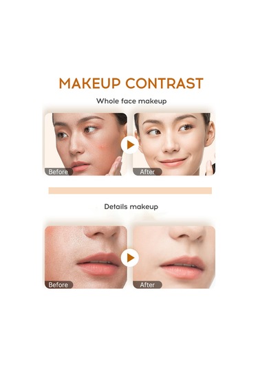 Yifomall Yumuşak Kıllı Elmas Şekilli Fondöten Fırçası - Hızlı Makyaj İçin Kapaklı