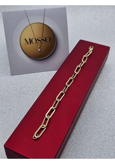 Xuping Zincir Model Çelik Bileklik Gold Renk Altın