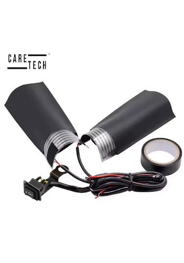 CARETECH CT-E043 Elcik Isıtma Motosiklet 2 Kademeli Isıtmalı Sarmalı Takım Motosiklet Gidon Evrensel
