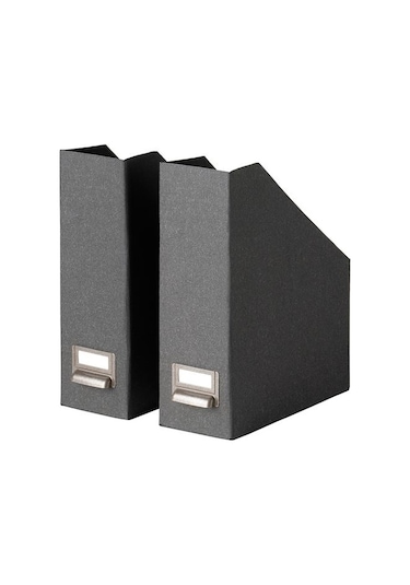 2 Li Dosyalık Kulplu- Koyu Gri MeridyenDukkan Dosyalama Düzenleyici Sert Karton