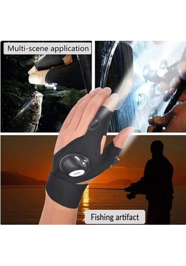 Led Işıklı Çalışma Eldiveni Sağ Sol Çift - 9004241698638do Çok Renkli