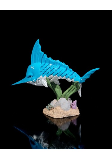 Hareketli Marlin Balığı Standlı 21x13cm