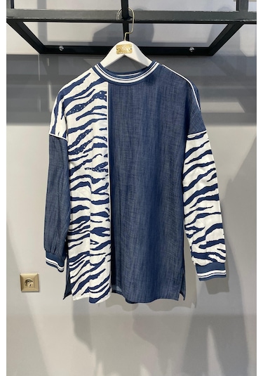 25y2418 Miaruj Tunik İndigo Mavi