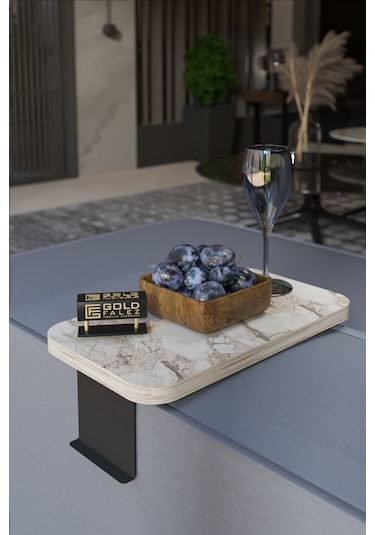 İkili Yan Sehpa Ayarlanabilir Tepsi Dikdörtgen Efes