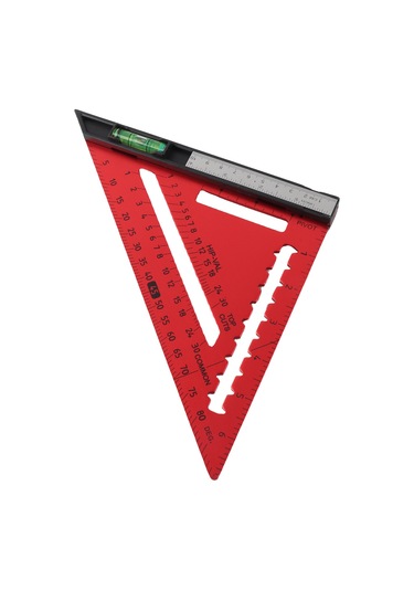 Geeksen Alüminyum Alyaşlı Ahşapçı Triangel Çizgicide: Kesin Ölçek, Çıkarılabilir Kısa Cetvel Ve Dayanıklı Yapı - Gümüş