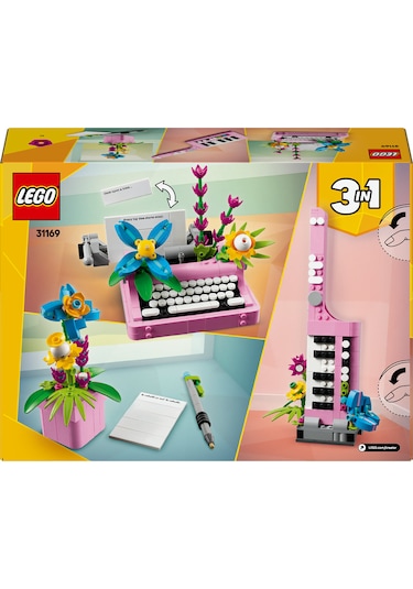 LEGO® Creator 3’ü 1 Arada Çiçekli Daktilo 31169 - 8 Yaş ve Üzeri Çocuklar için Keytar veya Saksıya Dönüşebilen Oyuncak Yapım Seti (363P)