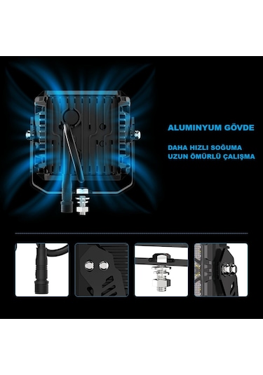 Off Road 4 İnç Led Aydınlatma Kaput Üstü Led Tampon Gündüz Led Ve Sis Farı Projektör Lambası Seti