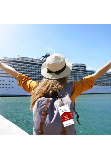 Hangfox 6 Adet Deniz Yolu Bagaj Etiketi - Şeffaf Pvc Su Geçirmez Vip Etiket, Metal Döngü İle Güvenli Kapatma Kağıt İçermez