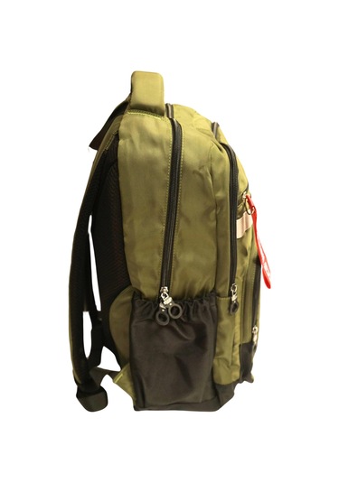 Ççs London 3 Gözlü Sırt Çantası Okul Çantası Spor Çanta Günlük Çanta 51680 Yeşil Desenli