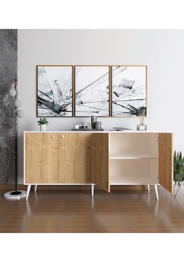 Floradesign Sarissa Konsol / Konsol / Çok Amaçlı Dolap 160 Cm Meşe