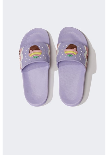 DeFacto Kız Çocuk Düz Taban Eva Terlik D8916A825SMPR66 Mor